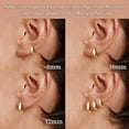 thumbnail image 3 of 3 Pairs 14K Gold Plated Hoop Earrings Set, Hypoallergenic Lightweight Chunky Huggie Hoops for Women, Everyday & Gift Occasions, 3 of 6