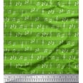 thumbnail image 1 of Soimoi Green Cotton Duck Fabric Notes Musical Instrument Print Fabric by the Yard 56 Inch Wide, 1 of 3