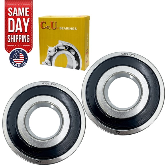 2Pcs CKU 6307-2RS Deep Groove Ball Bearing 35×80×21mm Double Rubber Sealed