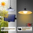 thumbnail image 3 of Luces solares Beinhome para uso en exteriores con control remoto, lámpara colgante solar, 400 lúmenes con cable de 3 m, 2 sensores de luz, resistente al agua IP65, panel solar ajustable de 120°, 3 modos, para jardín, camping, gallinero, invernadero Zhivalor OTTO-AAA-0011, 3 of 8