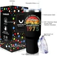 thumbnail image 2 of 50th Birthday Gifts for Men 40 oz Tumbler with Handle and Straw Lid Leak Proof - Vintage 1975 Cup 50 Years Old Birthday Gifts for Women Insulated Tumblers Travel Coffee Mug, 2 of 5
