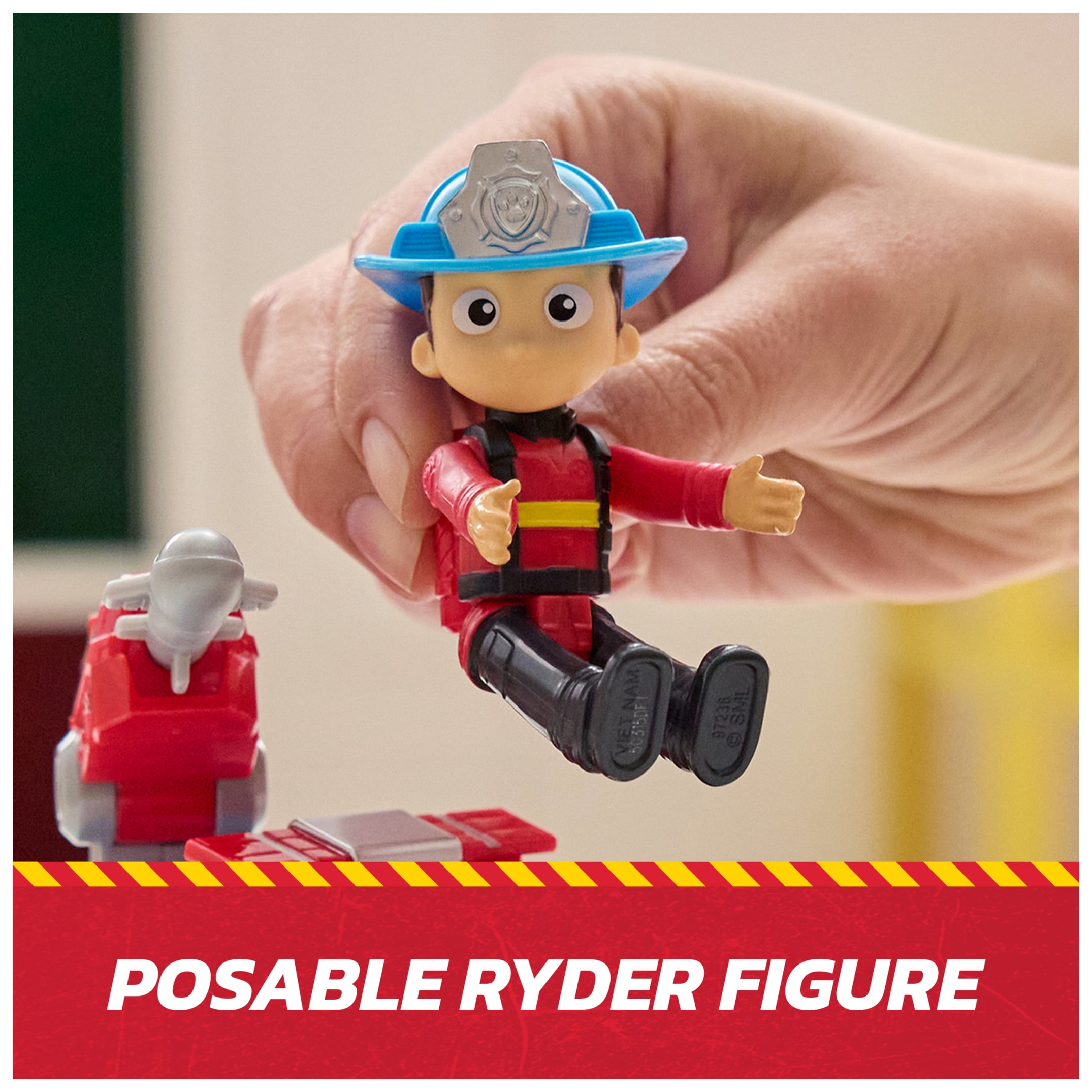 PAW Patrol Fire Rescue, Fire ATV Vehicle with Ryder Figure & Drone Launcher, for Kids 3+