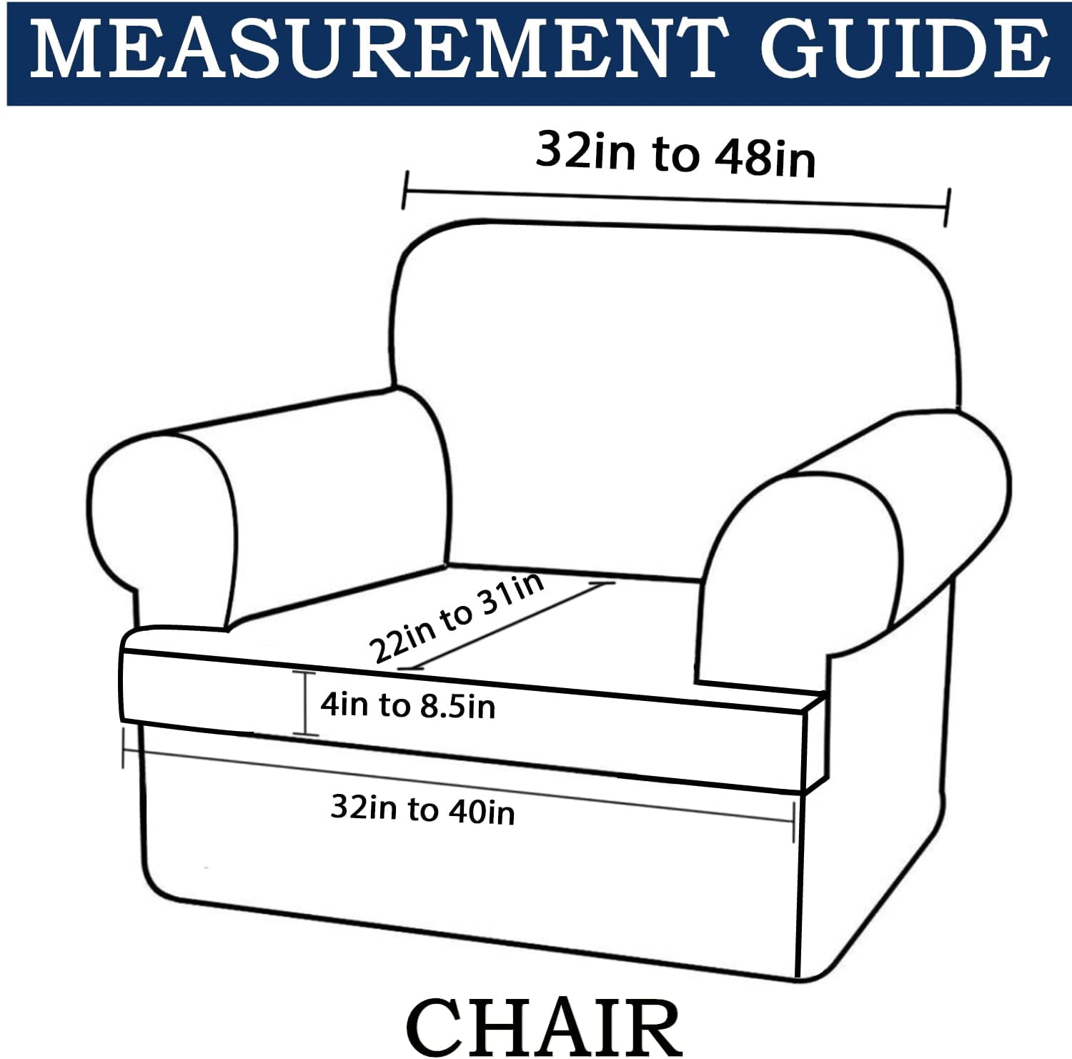 UMMH T Cushion Sofa Slipcover 4 Pieces Sofa Covers for T Cushion Sofa