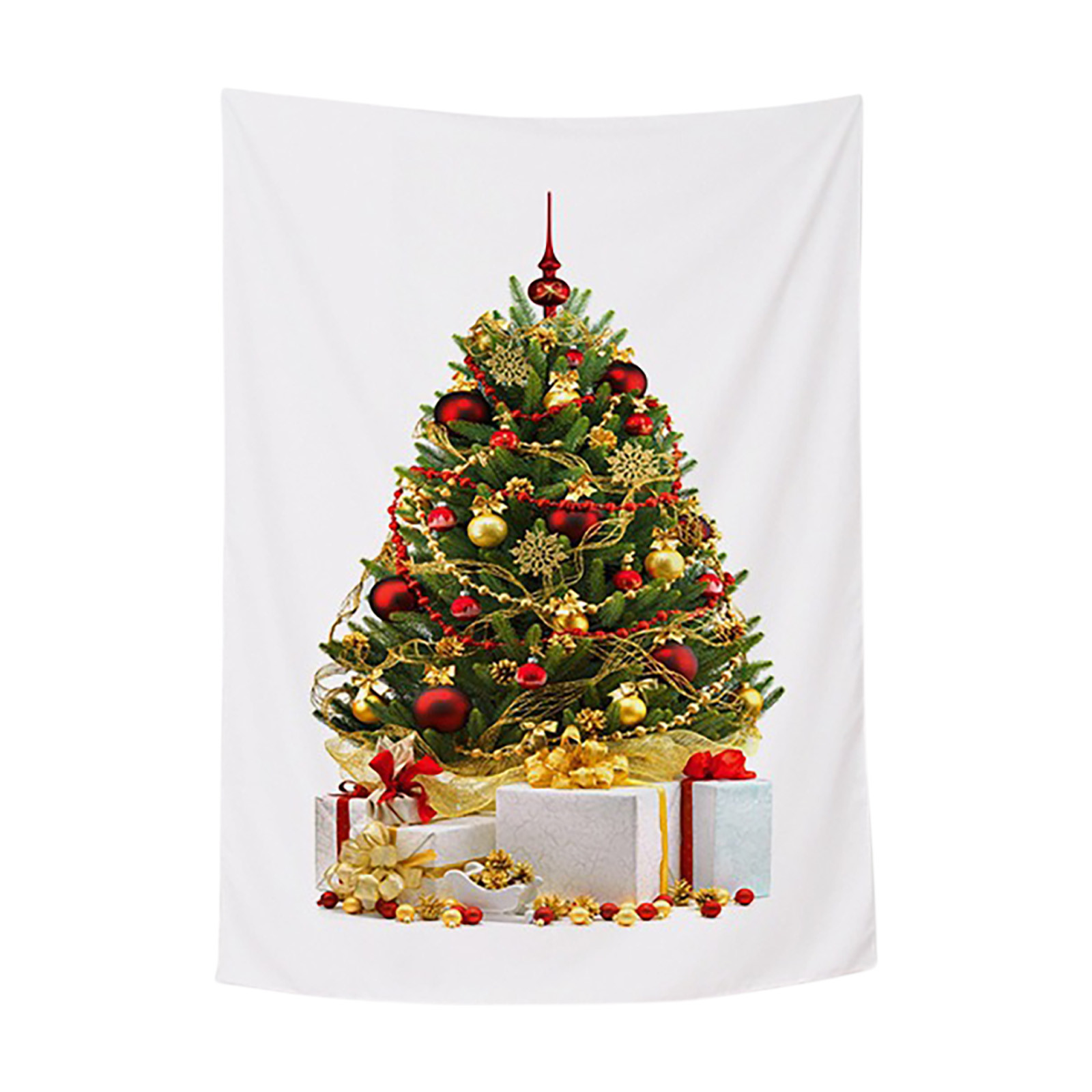 Alohelo Rectangular Christmas Tapestry Fabric Wall Hanging Mural