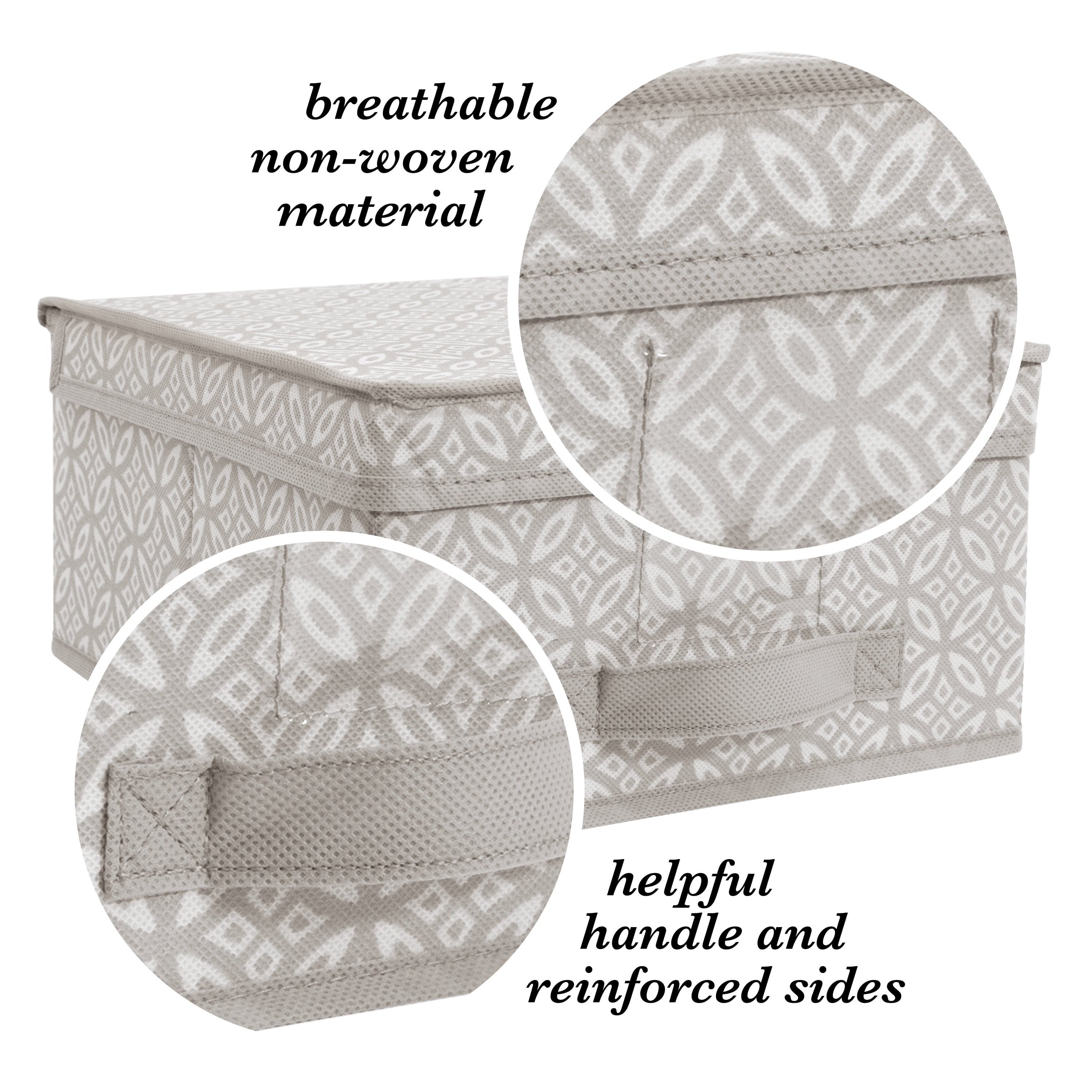 Simplify Boho Medium Fabric Storage Box in Gray