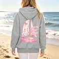 thumbnail image 3 of Uobin Womens Zip Up Hoodies Long Sleeve Cute Cartoon Print Lightweight sweatshirt Loose Fit Workout Plain Hoodies Y2K Jacket with Pockets 2026 Fashion Clothes, 3 of 6
