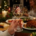 thumbnail image 4 of Santa Claus Christmas Wine Glass 12oz, Vivid 2D Print Holiday Stemware, Festive Xmas Party Table Decor & Hostess Gift for Wine Lovers & Family, 4 of 4