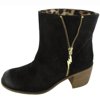 Betsey Johnson Women 'Mandda' Boot Shoe, Black Suede, US 6