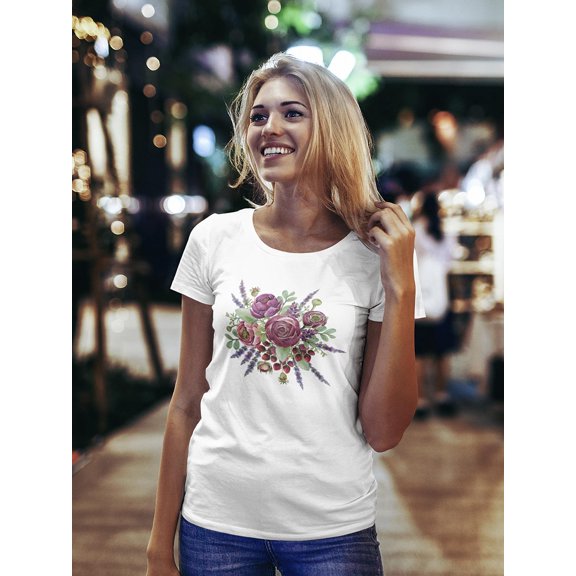 Flower Buttercup Bouquet T-Shirt Women -Image by Shutterstock, Female XX-Large