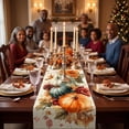 thumbnail image 4 of Fall Pumpkin Table Runner,Autumn Harvest Floral Table Linen for Thanksgiving Seasonal Dining Table Decorative, 4 of 6