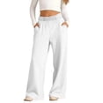 thumbnail image 3 of SROBPTY Teen Boys Girls Pants Solid Elastic Waist with Pockets Thermal Trousers for 5-14 Years, 3 of 5