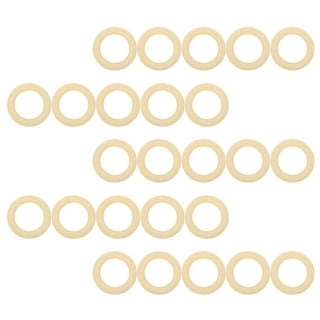 15 Pcs Wooden Rings, Macrame Wooden Rings For Diy Craft Pendant Connectors  Jewelry Making (55 Mm) - Jxlgv