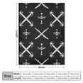 thumbnail image 4 of Orinice Swords Pattern Black and White Warm Lightweight Blanket Soft Fleece Blankets for All Seasons - Perfect Decor for Living Rooms, Sofa, Office - Multiple Sizes Available 60x80in, 4 of 6