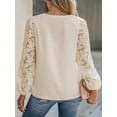 thumbnail image 6 of Cupshe Women's Floral Lace Scalloped V-Neck Top, Sizes XS-XL, 6 of 7