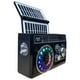 thumbnail image 2 of Radio Retro Portátil Recargable: Doble Panel solar/ Bluetooth/ USB/  Micro SD/ 3 Bandas de Radio/ Luz LED, 2 of 8