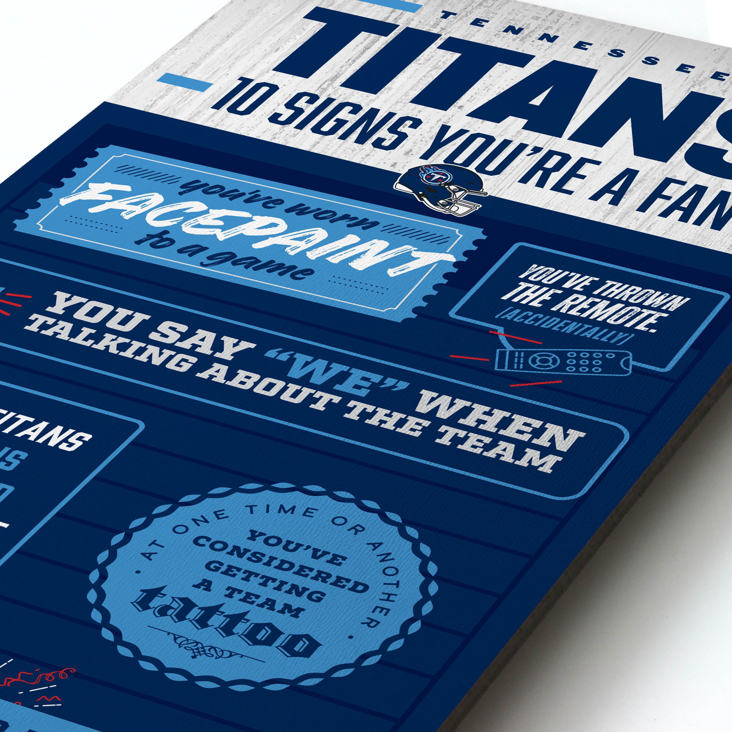 YouTheFan NFL Tennessee Titans 3D Top 10 Wall Art