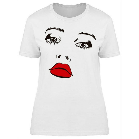 A Womans Face Portrait T-Shirt Women -Image by Shutterstock, Female x-Large