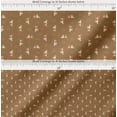 thumbnail image 2 of Soimoi Brown Cotton Cambric Fabric Heart & Cute Monkey Kids Print Sewing Fabric Yard 42 Inch Wide, 2 of 7