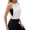 White, variant on Womens Tank Top Women's Sleeveless Workout Top Gym Activewear Crop Tank Top Open Side Shirt for Athletic Exercise Running(White,L)