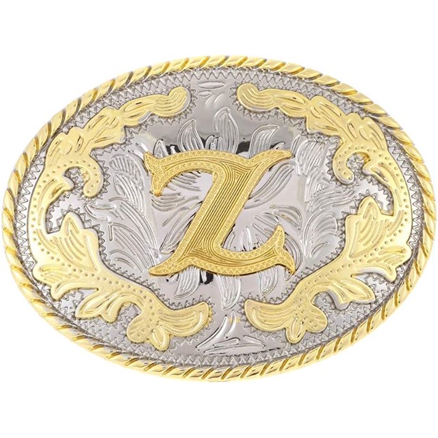 Unisex Western Belt Buckle Initial Letters ABCDJST to Z Cowboy Rodeo