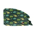 thumbnail image 4 of Scrub Caps Women Nurse Surgical Hat with Buttons Adjustable Bouffant Hats Working Cap Ponytail Holder Tie Back, 4 of 4