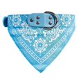 thumbnail image 1 of Ethnic Style Pattern Cat Small Dog Bib Saliva Towel Adjustable Pet Collar(Light Blue L), 1 of 1