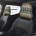 thumbnail image 2 of Kdxio Traditional Tribal Aztec1 Pattern Print 2 Piece Car Head Rest Covers Set Auto Front/Rear Seats Headrest Cover Universal Fit Most Cars,Sedan, SUV, 2 of 9