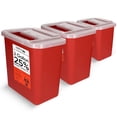 thumbnail image 1 of Contenedor para objetos punzantes Oakridge Products, 7.6 litros, 2 galones (paquete de 3), 1 of 5