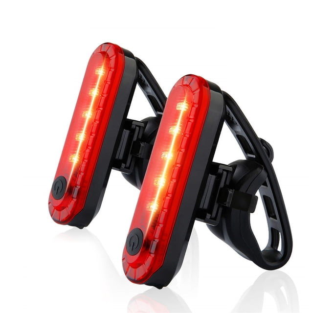 Paquete de 2 luces traseras para bicicleta de montaña, luces traseras recargables USB ultrabrillantes, Led alto rojo YUNYI BRAND Deportes
