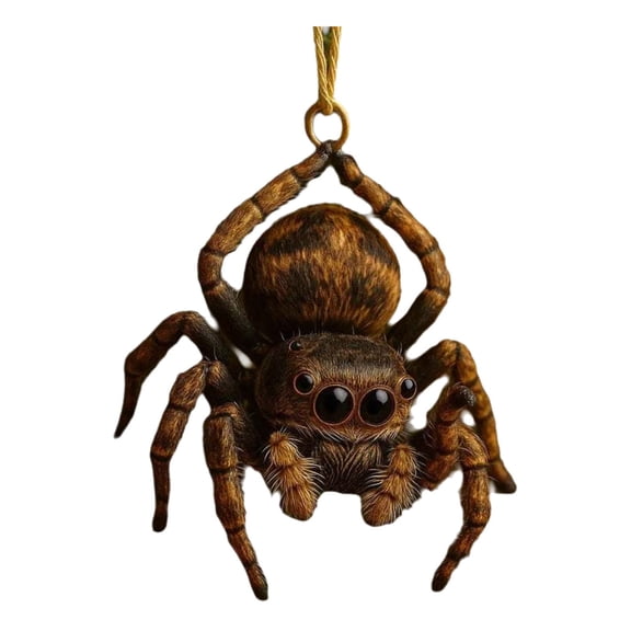 Luoshdecor Realistic Spider Ornaments,2D Flat Acrylic Funny Insect Hanging Ornaments Gift for Bug Lovers & Nature Fans