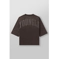 thumbnail image 3 of Camiseta de gran tamaño para hombre, chaqueta de manga corta de algodón con estampado de espuma, deportes americanos, fitness y ocio, novedad, 3 of 5