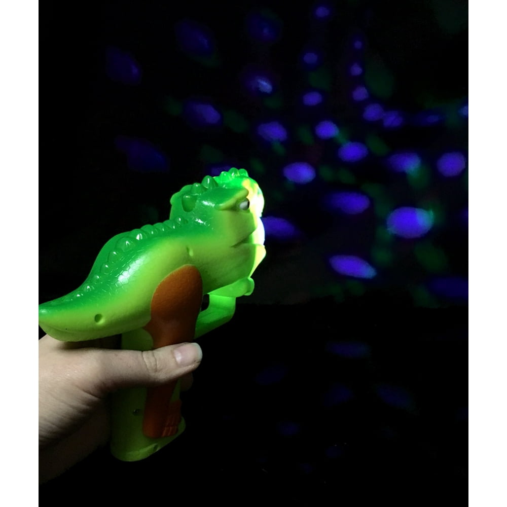 Fun Central (BC966) 1 pc LED Dinosaur Gun with Prism Ball, Bubble Gun