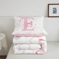 thumbnail image 6 of Erosebridal Initial Letter E Comforter Sets Twin Size, Dreamy Bow Love Comforters & Duvets, Girly Romantic Decor, Reversible 2pcs, 6 of 8