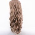 thumbnail image 5 of Wig with Bangs, Wigs for Women, Air Thin Bangs Corn Perm Long Curly Hair Light Brown Wig, 5 of 8