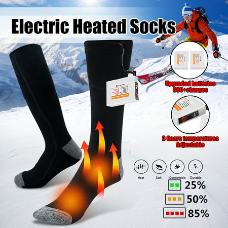 Electric Heated Socks,Rechargeable Battery Heating Socks for Men Women ...