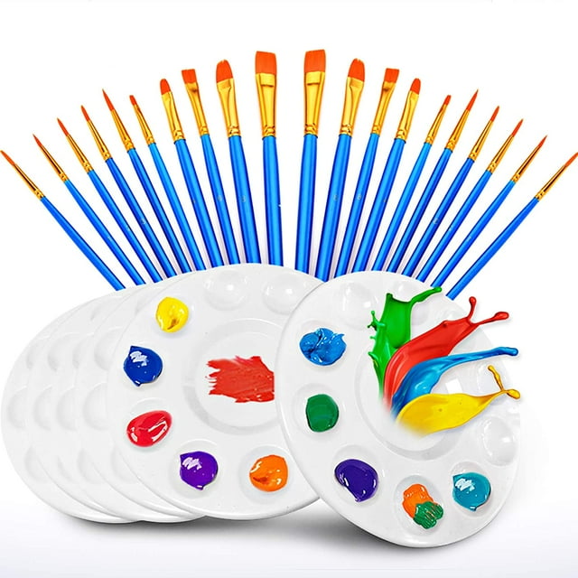 Paletas de bandeja de pintura, paletas de pintura de plástico para que los niños o estudiantes pinten en proyectos escolares o clases de arte