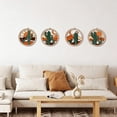 thumbnail image 5 of TOARTi Boho Wall Art Cactus Abstract Desert Nature Landscape Wood Cut Out Set of 4 For Living Room Bedroom Farmhouse 10x10 Inch, 5 of 9