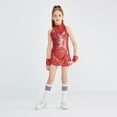 thumbnail image 4 of LOLANTA Girls Sequins Dance Clothes Dress Sparkle Hip Hop Jazz Dance Outfit, Sleeveless Top and Shorts, 4 of 6