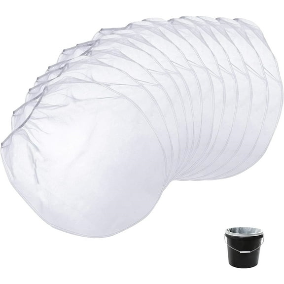 Paint Strainer Bags,Happon 10 Pcs 1 Gallon White Fine Mesh Filter Bag, Elastic Opening Strainer Bags Hydroponic Paint Filter Bag for Paint Gardening