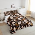 thumbnail image 4 of Erosebridal Groovy Flower Twin Comforter Set, 60S 70S Retro Floral Bedding Set Teens Adult Women, Halloween Skull Duvet Insert Vintage Psychedelic Flowers Down Comforter Groovy Flower Decor, 4 of 5