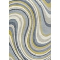 thumbnail image 3 of JONATHAN Y DAZZLE 8 x 10 Area Rug, Flow Abstract Swirl - Blue/Mustard/Gray, DZC100C-8, 3 of 6