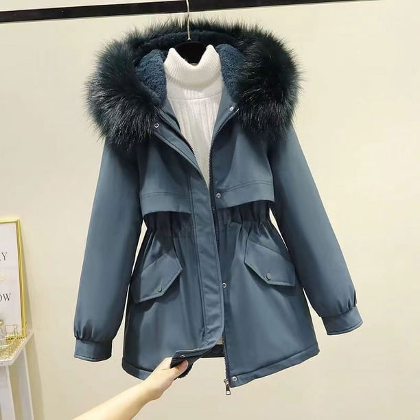 Ropa de invierno suelta con forro polar y relleno de algodón grueso, abrigo de mujer, abrigo de trabajo, moda