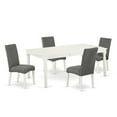 thumbnail image 2 of East West Furniture Dining Room Set Linen White, DODR5-LWH-07, 2 of 6