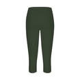 thumbnail image 4 of Capri Leggings for Women 2026 Casual Summer Capris Knee Length Crop Pants Trendy Lightweight Ladies Clothing Army Green M, 4 of 4