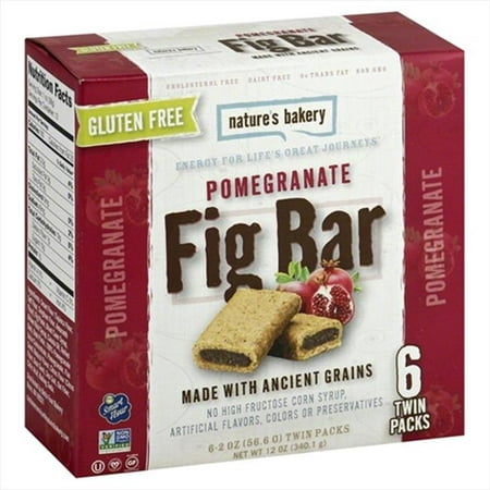 Nature's Bakery Gluten Free, Pomegranate Fig Bars, 10 Twin Packs, 2oz Each