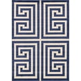 thumbnail image 2 of Unique Loom Athens Border Design Area Rug 7' x 10' Rectangular Navy Blue/Beige, 2 of 10