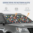 thumbnail image 3 of Goofa Holiday Christmas Cookies Pattern 2 Piece Car Windshield Sun Shade Foldable | Front Windshield Shade for Sun, Heat and UV Rays | Sunshade for Car Front Window-Medium, 3 of 7