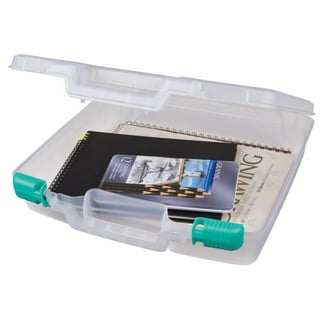 ArtBin 6877AG Double-Sided Quick View Carrying Case, Portable Art & Craft  Organizer with Removable Dividers, [1] Plastic Storage Case, Black/Aqua  with