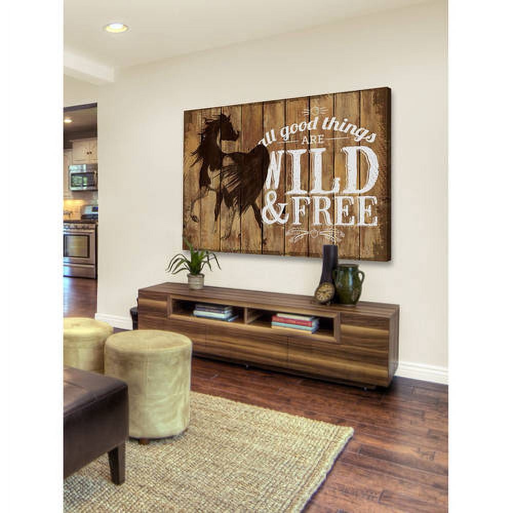 "Wild and Free 2" Painting Print on Wrapped Canvas
