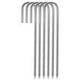thumbnail image 1 of Outdoor Rebar Stakes, Heavy Duty Galvanized Steel Ground Anchors, Anti-Rust J-Hook Tent Stakes, Pointed Ends For Easy Insertion Into Various Grounds, Reliable Support For Fences, 1 of 6